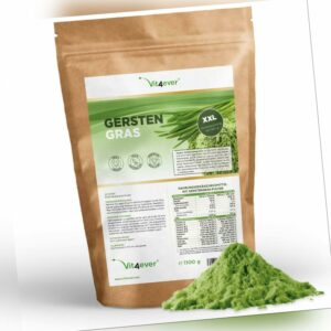 1,1kg / 1100g  Gerstengras - Junges Gerstengras-Pulver - Premium Qualität Vegan