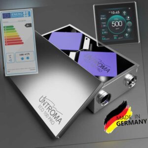 SmartHome Wohnraumlüftung ECO 100 PRO A+ 95,9% WRG mit WLAN + App Steuerung