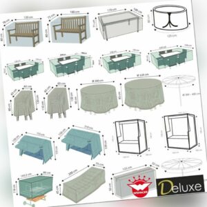 WEHNCKE Gartenmöbel Schutzhülle DELUXE Abdeckung Sitzgruppe Abdeckplane 420 D