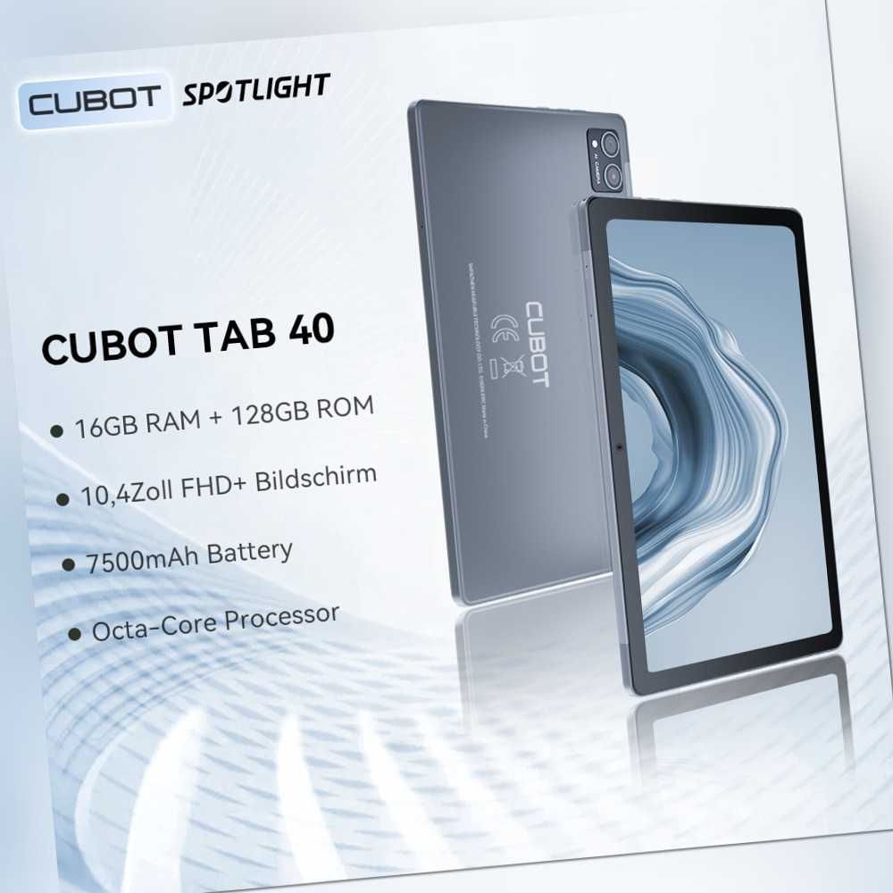 10.4'' Cubot TAB 40 16(8+8)GB+128GB Tablet PC Android 13 Tablet 7500mAh OTG WIFI