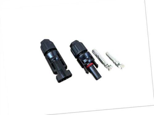 Solarstecker PV Stecker + Buchse 2er Set für Solar Kabel 1000V / 1500V