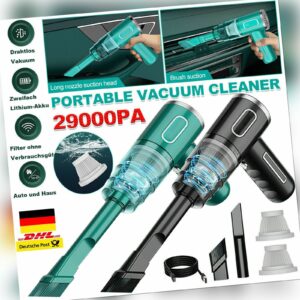 29000Pa Kabelloser Mini Handstaubsauger Staubsauger Nass &Trocken Akku Für Auto