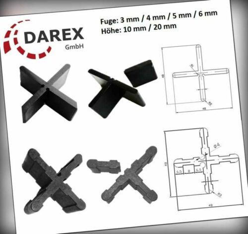 Fugenkreuze 3mm/10-20 4mm/10-20 für Terrassenplatten Bodenplatten Fliesenkreuze
