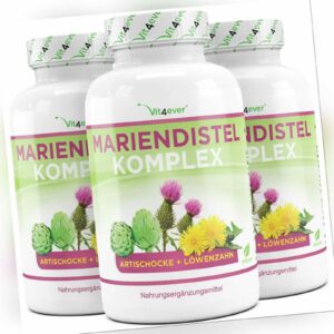 Mariendistel Komplex 720 Kapseln (vegan) + Artischocke + Löwenzahn Hochdosiert