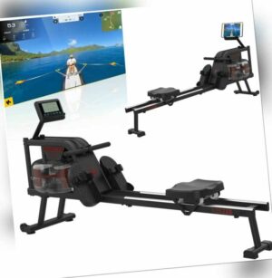 Neezee Rudergerät Wasser mit Tabletständer und LCD Display Rudermaschine
