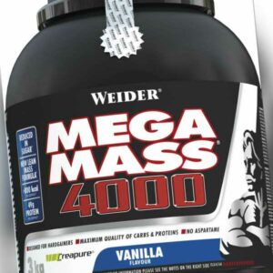 15,63€/kg Weider Mega Mass 4000 Protein Eiweiss Qualität Fitness 3 kg Dose