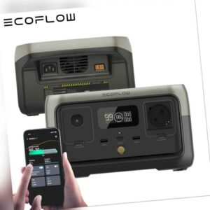 ECOFLOW RIVER 2 PowerStation 600W Max 256Wh Tragbare Solargenerator Für Camping