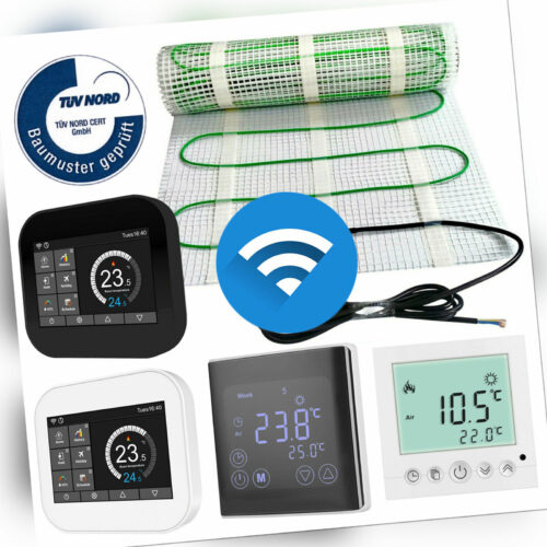 Elektrische Fußbodenheizung 150Watt WiFi Thermostat Elektrisch TWIN Technologie