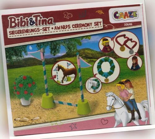 Craze 30646 Bibi und Tina Siegerehrungs-Set | mit Medaillen Siegeskranz und mehr