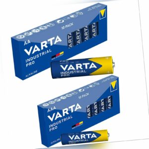 VARTA Industrial PRO Batterien Mignon AA LR06 I Micro AAA LR03 Alkaline 1,5V