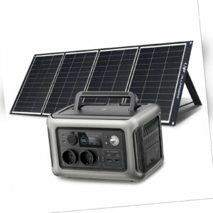 ALLPOWERS Solarpanel mit Powerstation R600 600W Tragbare Stromerzeuger(Optional）
