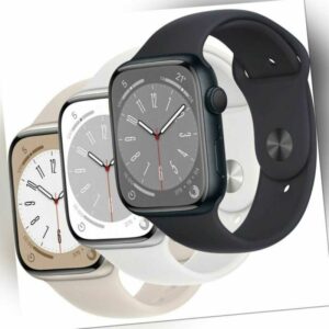 Apple Watch Series 8 Sportarmband 41 mm Aluminium GPS Smartwatch Farbwahl