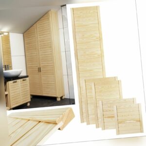 Möbel Tür Lamellentür Geschlossene Lamellentüren Schrank Kiefer Profil Holz DIY