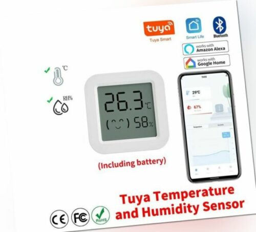 Smart LCD Digital Thermometer Hygrometer Luftfeuchtigkeit Temperaturmessgerät BT