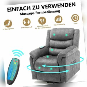 Elektrisch Aufstehhilfe Liegefunktion Massagesesel Fernsehsessel Relaxsessel