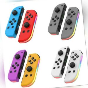 Joy Con Controller mit LED, inkl. Handschlaufen, 2er Set für Nintendo Switch