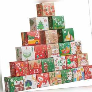 24 Adventskalender zum Befüllen Weihnachtskalender Boxen 1 - 24 ASETBUNT