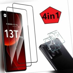 4in1 Xiaomi 13T / 13T Pro 2x 9h Schutzglas + 2x Kameraschutz Panzerfolie Glas