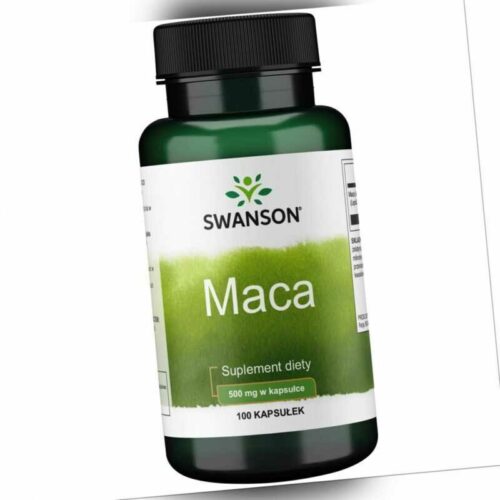 Swanson Maca 500 g 60 Kapseln Pflanzliche Kapseln zur Energieproduktion