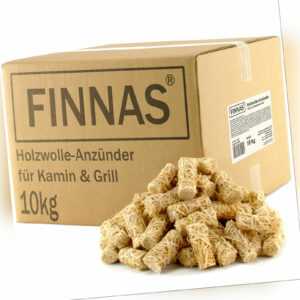 (3,99 EUR/kg) FINNAS 10kg Holzwolle Anzündwolle Kaminanzünder Grillanzünder