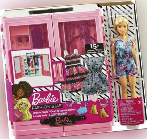 Barbie Traum-Kleiderschrank mit Puppe von Mattel