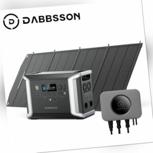Dabbsson 2300Wh Tragbare Powerstation + 200W Solarpanel＆Wechselrichter(0% MwSt)