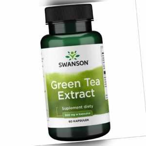 Swanson Grüner Tee 500mg 60 Kapseln, Energieunterstützung, Antioxidans, Gehirng