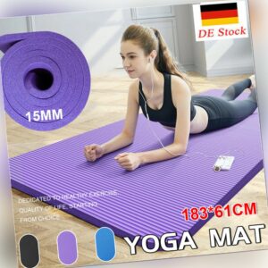 Gymnastikmatte 183x61x1,5cm Yogamatte Yoga Pilates Matte Sportmatte Fitnessmatte
