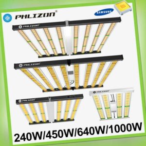 Phlizon FD4800 6500 9600 w/Samsung LED Grow Light 8Bar Indoor Plant Lamp Veg
