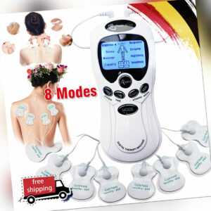 TENS EMS Massagegerät Shiatsu Nacken Rücken Elektrische Massage Vibration 8 Mode