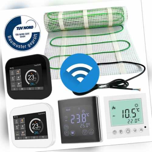 Elektrische Fußbodenheizung 200Watt WiFi Thermostat Elektrisch TWIN Technologie