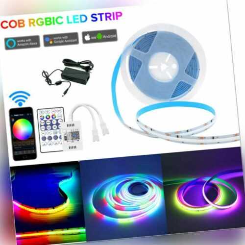 5/20m WIFI IC WS2811 COB RGB LED Streifen Stripe 5050SMD Adressierbare 12V Band