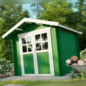 Gartenhaus Holzhaus Gerätehaus Blockhaus 2,5x2,2m 28mm mit Fußboden