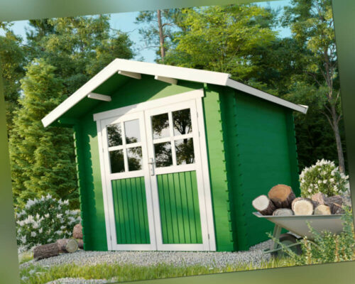 Gartenhaus Holzhaus Gerätehaus Blockhaus 2,5x2,2m 28mm mit Fußboden