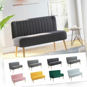 Sofa 2-Sitzer Couch Stoffsofa Sitzmöbel Polstersofa Loungesofa 4 Farben