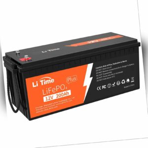 LiTime 12V 200Ah PLUS Lithium Batterie 200A BMS LiFePO4 für Solar Solaranlage