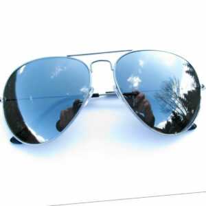 ALPLAND  Pilotenbrille  Sonnenbrille  " TOP GUN " COP BRILLE VOLL VERSPIEGELT