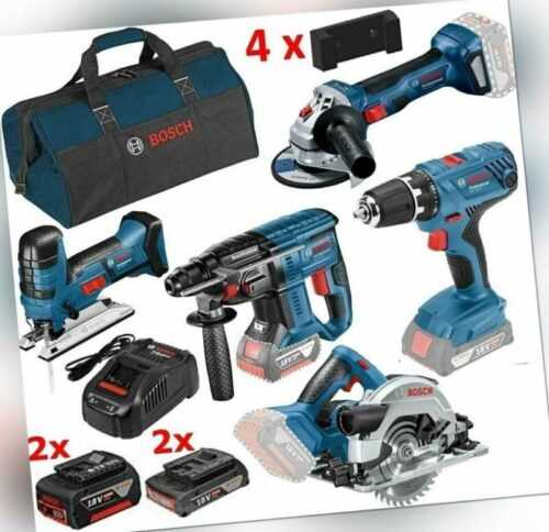 Bosch 18 Volt Profi-Set GSR 18 V-21 GWS 18V-7 GBH 18 V-21 GKS 18 V GST 18V-LI S