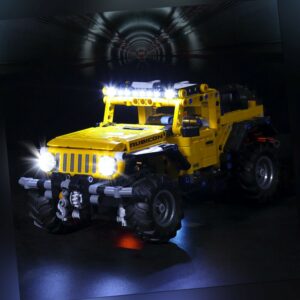 LocoLee LED Licht Kit für Lego 42122 Jeep Wrangler Bausteine Beleuchtung Lichter