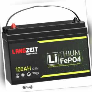 LiFePO4 100Ah 12V Lithium Batterie Solarbatterie Wohnmobil Solar Boot USV Akku