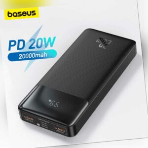 Baseus 30000mAh Power Bank USB C 20W Schnell Ladegeräte Externer Akku Universal