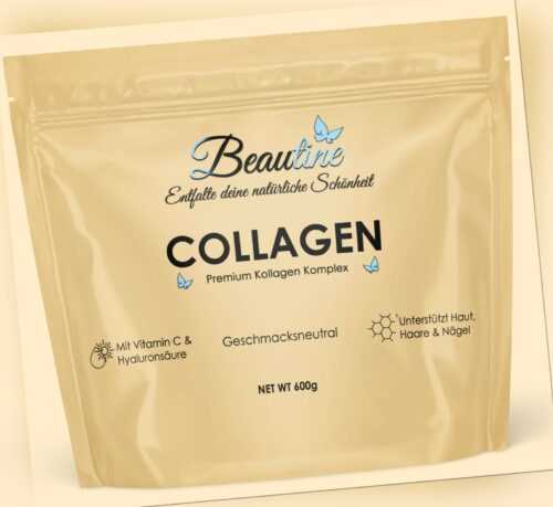Collagen Pulver Complex Beauty Kollagen 600g mit BIO Vitamin C & Hyaluronsäure
