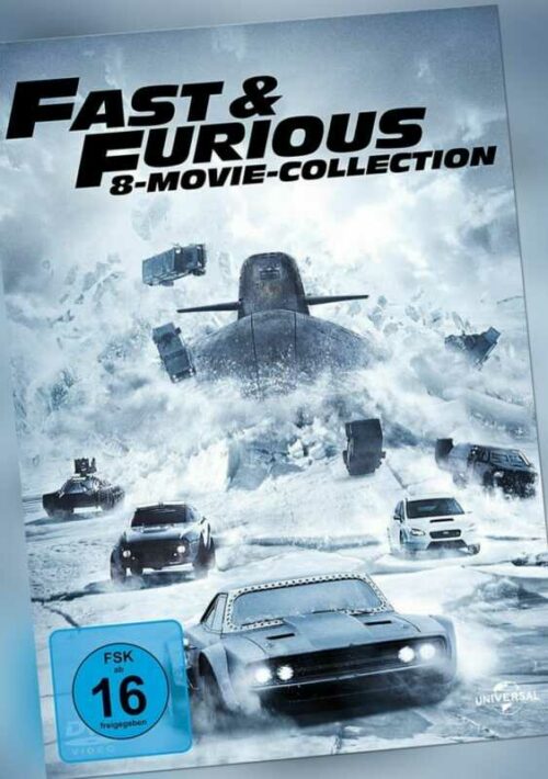 Fast & Furious 1+2+3+4+5+6+7+8 - Movie Collection # 8-DVD-BOX-NEU