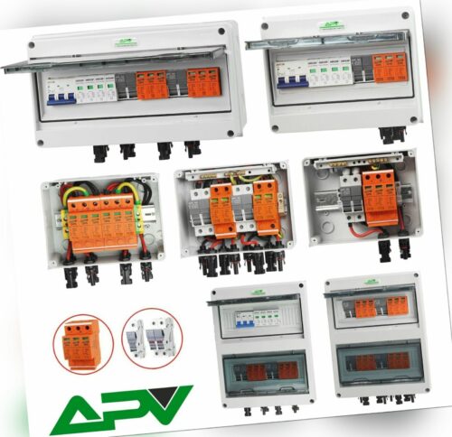 SOLAR ANSCHLUSSKASTEN ÜBERSPANNUNGSSCHUTZ T1+T2  1,2-STRINGS AC DC PHOTOVOLTAIK