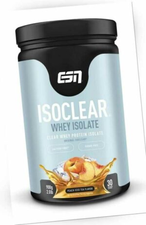 ESN ISOCLEAR Whey Isolate Protein Pulver, Peach Iced Tea, 908 g, Clear Whey