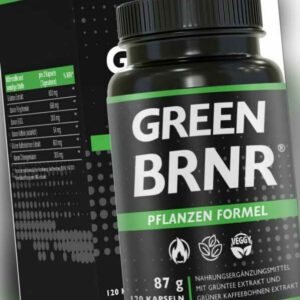 GREEN BRNR Grüntee Extrakt hochdosiert 120 Kapseln mit viel EGCG & Polyphenole
