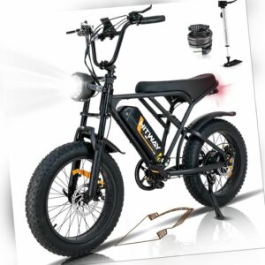 HITWAY E-Bike 20 Zoll 4.0 Fat Luftreifen 48V 18Ah Shimano 7 Gang zum,bis 55-80km