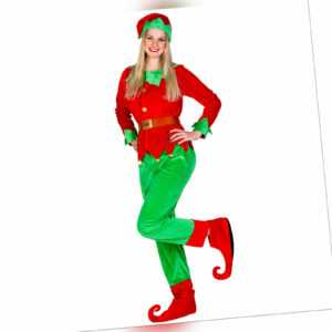 Frauenkostüm Weihnachtselfe Kostüm Karneval Fasching Halloween Wichtel Damen