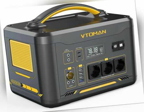 VTOMAN Powerstation 1500W Solargenerator 828Wh LiFeP04 Batterie Tragbare Home