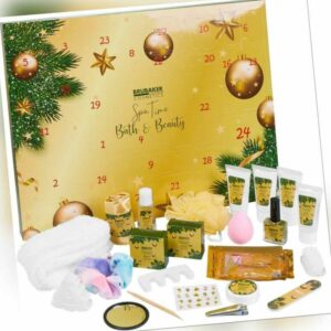Adventskalender Frauen Merry Christmas Gold 24 x Wellness + Kosmetik
